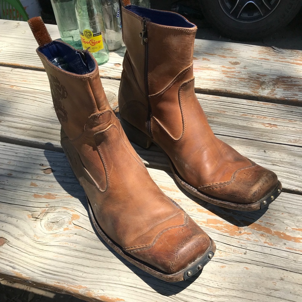 11 Mark Nason Leather Zip Boots